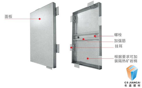 鋁單板結(jié)構(gòu)正面圖